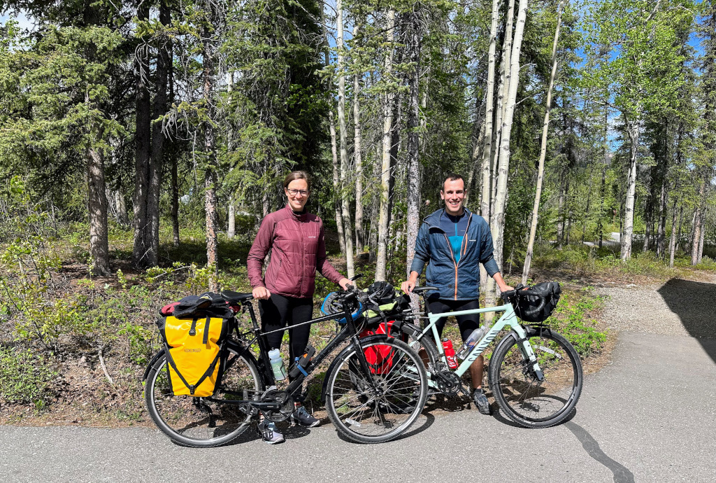 All packed and ready to start biking north from Denali National Park.